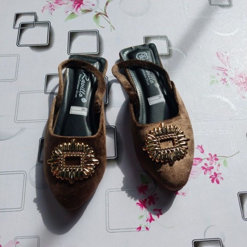 selop sepatu flat tapak meka anti licin