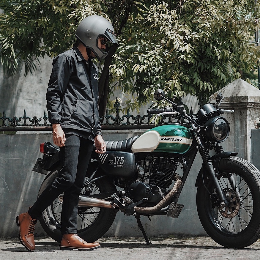 RUSSEL BROWN - Sepatu Boots Pria Casual Kulit Riding Santai Camden Boots