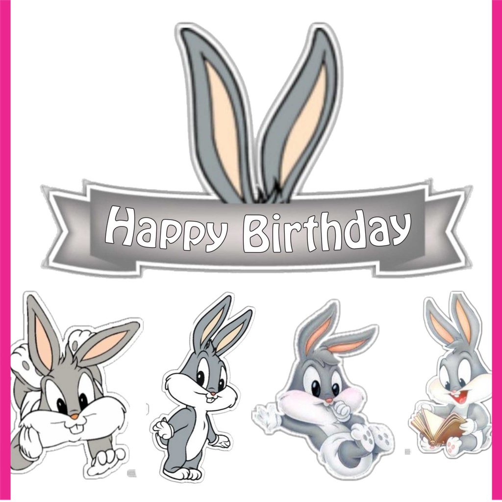

BIGBAG TOPPER CAKE ULANG TAHUN / HIASAN KUE BUGS BUNNY