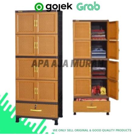

LEMARI PLASTIK NAPOLLY 4 SUSUN DENGAN LACI CRS - MU 48 D LEMARI MURAH stock ready