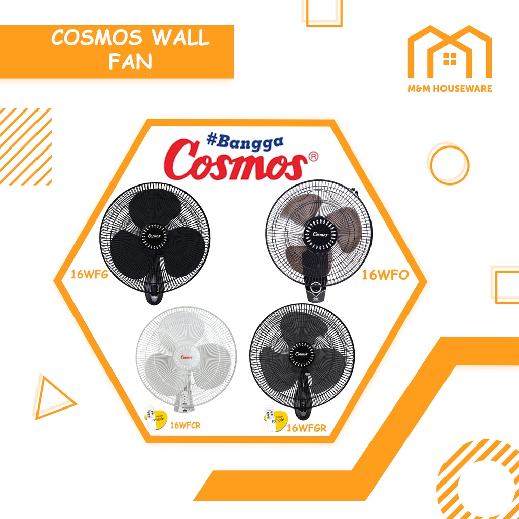 COSMOS KIPAS ANGIN DINDING WALL FAN  16WFO / 16WFG / 16WFGR / 16WFCR 16 INCH ORIGINAL