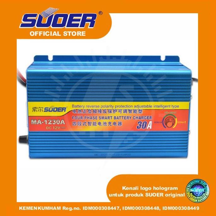 Charger Aki / cas accu 12 Volt 30 Ampere MA-1230 Suoer