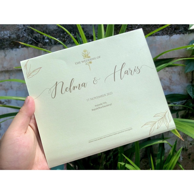 Undangan Jasmine Amplop Lipat (Ukuran Jumbo)