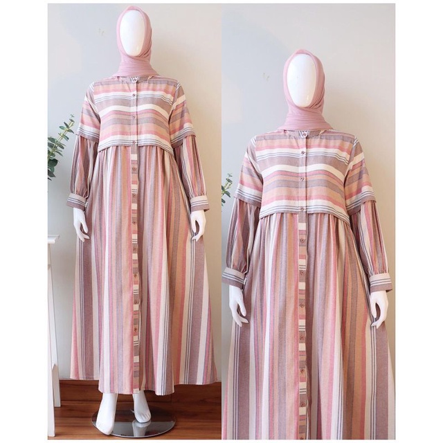 Terbaru , Gamis Katun Rose Crepee print , gamis Original Disiko Exclusive , Gamis Muslimah kekinian.