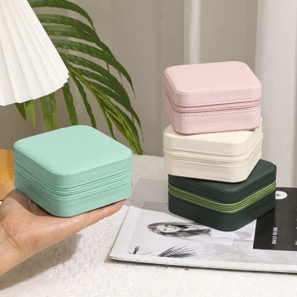 ☀ INDOLAND ☀  Kotak Mini Perhiasan Travel Jewelry Anting Kalung Cincin Box R790