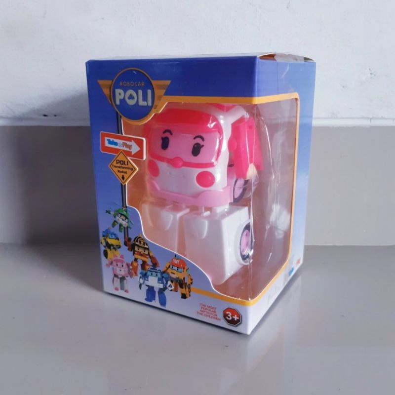 Robotcar Poli Amber - Mainan Robot Mobil Ambulance Transformers Anak Perempuan Cewek