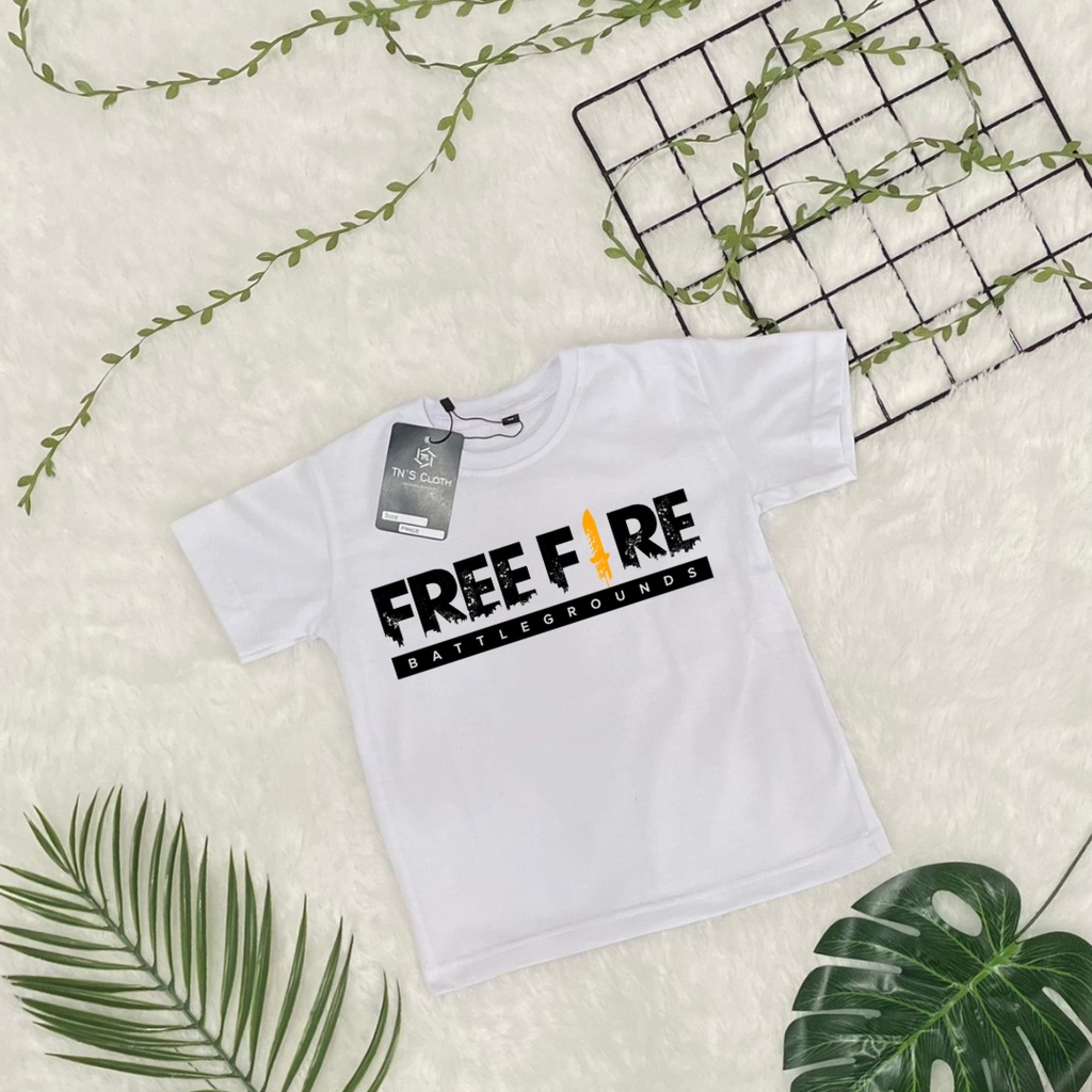 Baju anak kaos anak GAME FREE FIRE distro 1-9 tahun. atasan anak cooky | baju anak | kaos anak | baju kaos unisex bahan lembut termurah.