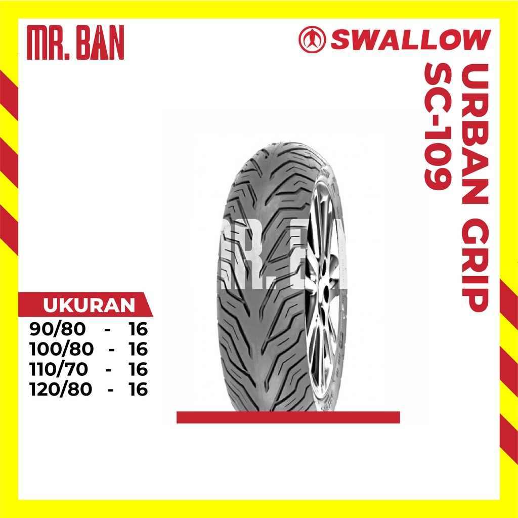 Terlaris Ban Motor Skywave Ring 16 Swallow Urban Grip Sc-109 Tubles 90/80 100/80 110/70 120/80 Tl