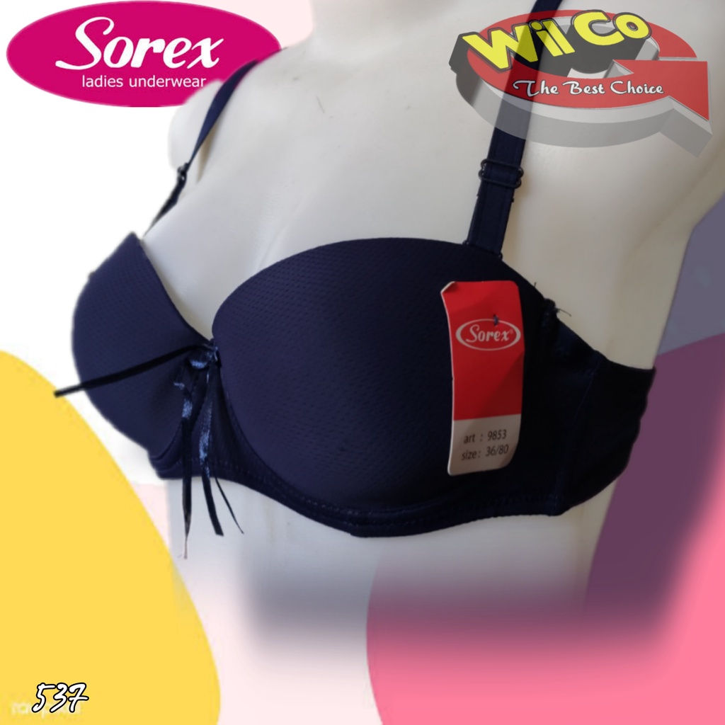 K537 - BRA WANITA SOREX BUSA ADA KAWAT DUA PENGAIT CUP A SIZE 34 - 38