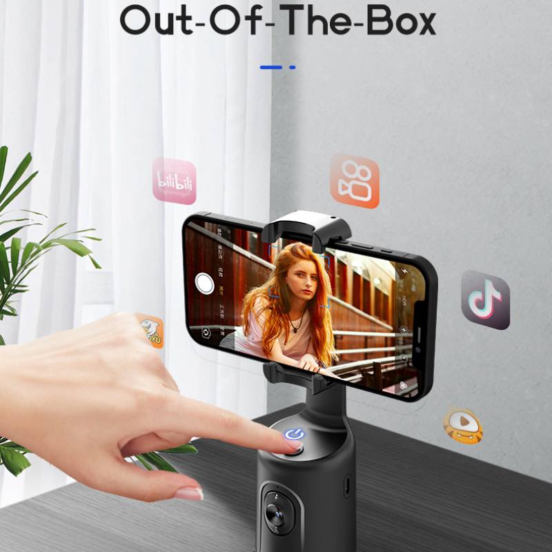 ZEVAN Gimbal Kamera Stabilizer Handphone 360°Auto AI Face Tracking P01-6