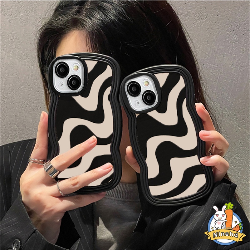 Case Pelindung Pola Zebra Gelombang Untuk OPPO A17 A17K A57 A77 A77s A16 A16k A15 A15s A3s A5s A76 A96 A74 A54 A93 A94 A95 A92 A52 A53 A33 A32 A31 A5 A9 2020 F11 F9 Pro Reno 7 6 5 Pro Reno 8Z 7Z 6Z Cover Penutup Mesin Cuci Zebra Pattern Phone Case