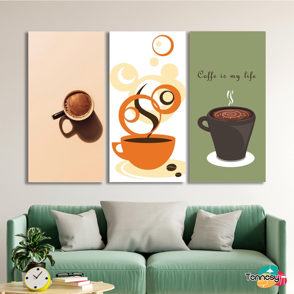 HIASAN DINDING WALL DECOR PAJANGAN POSTER DEKORASI KAMAR RUMAH COFFEE LOGO KOPI