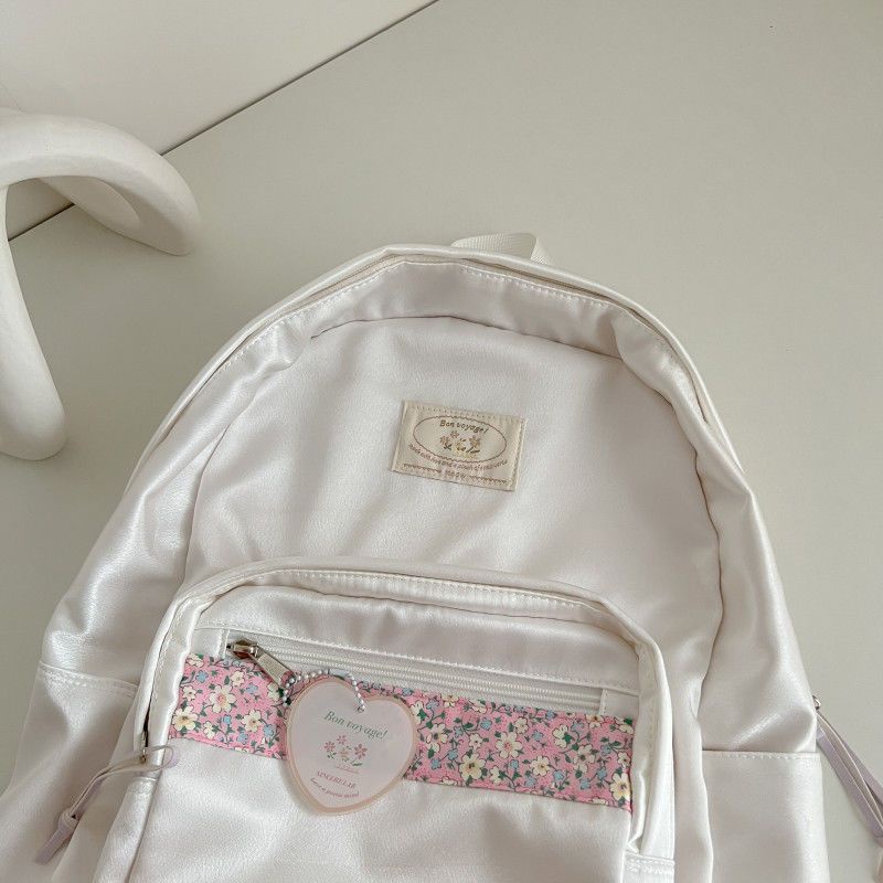 tas rangsel sekolah tas motif bunga tas sekolah tas ransel sekolah korea tas sekolah wanita backpack kanvas backpack sekolah Sera Korean niche design floral stitching backpack tas sekolah mahasiswa ransel komputer kapasitas besar baru wanita