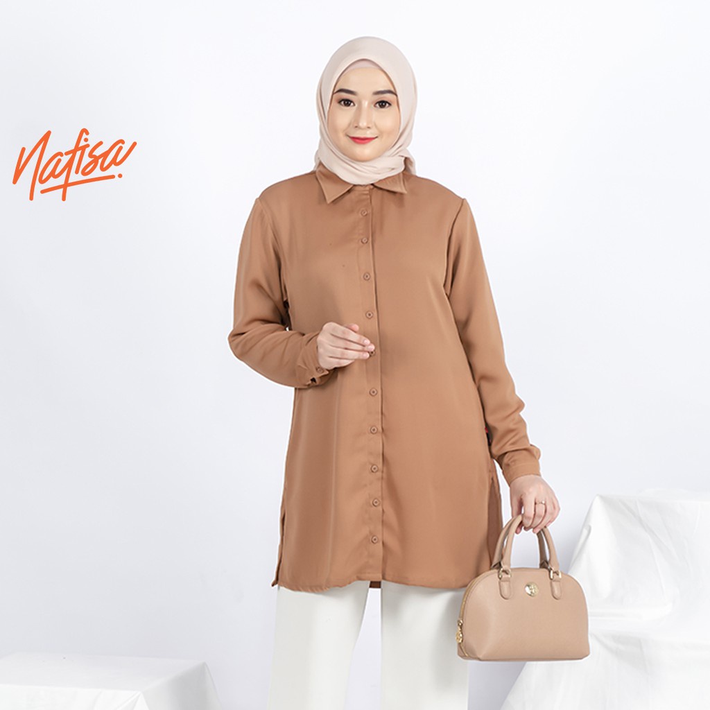 BAJU TUNIK BANDUNG Nafisa Loria - Kemeja Atasan Muslim Wanita Size M, L, XL