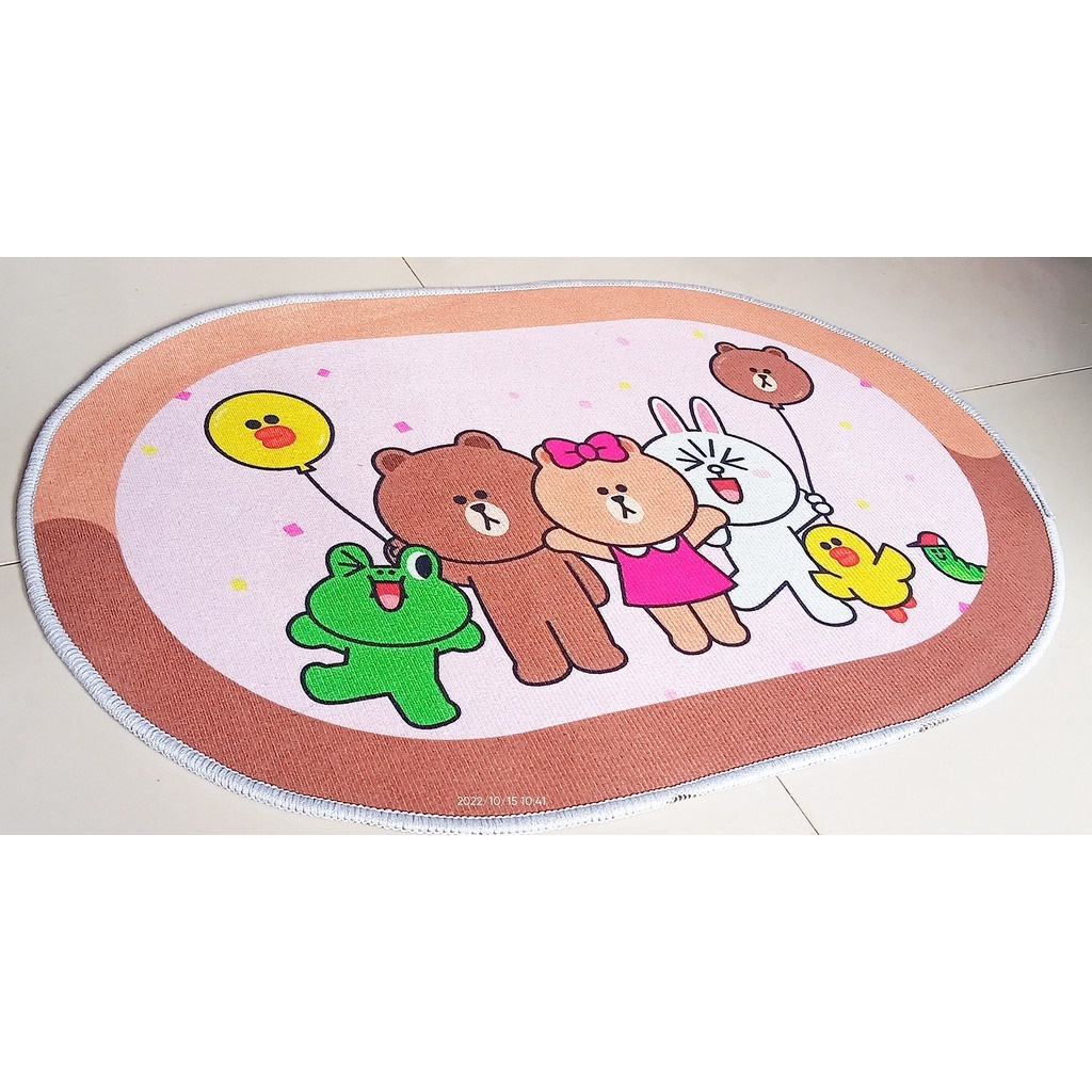 KESET KARAKTER ANTI SLIP BENTUK OVAL 40 x 60 CM [SWEETSPACE]