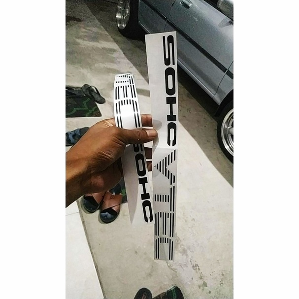 Stiker VTEC SOHC Cutting Sticker  mobil Vthcec Sohc