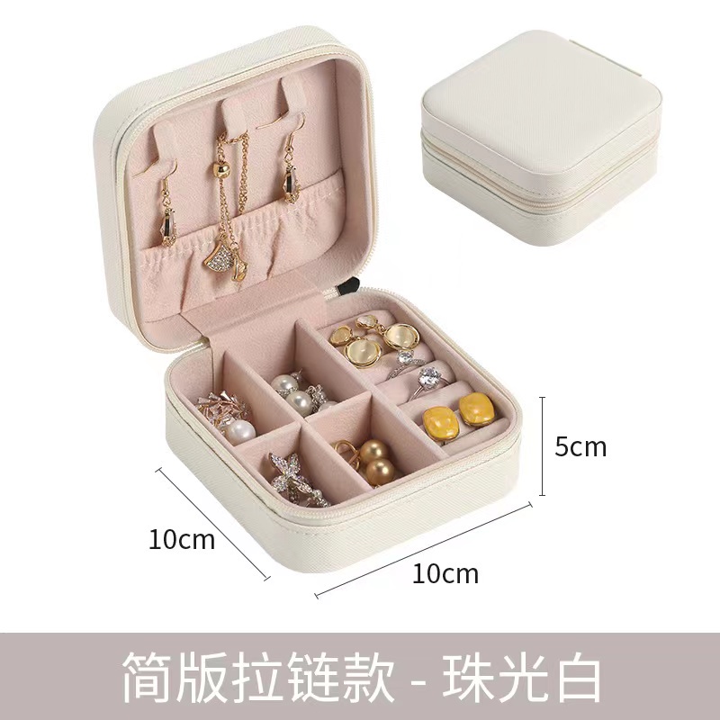 Kotak Tempat Perhiasan Travel Jewelry Box Penyimpanan Anting Kalung Gelang Cincin Emas Portable