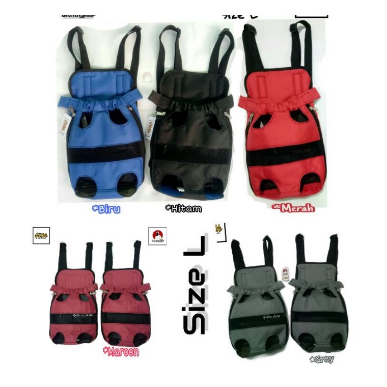 Tas Gendong Hewan Kucing / Anjing Ransel Gendongan Jalan Travel Harness Tali