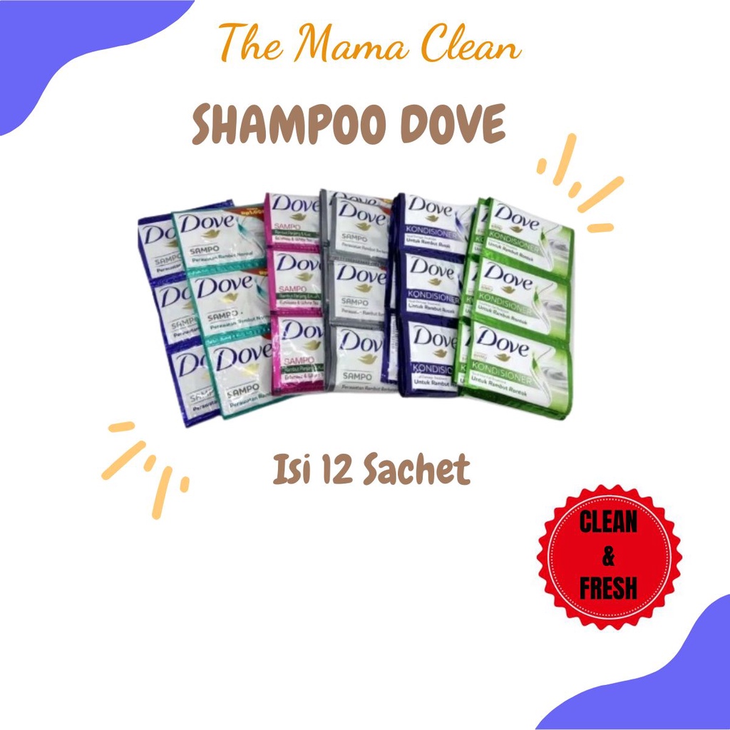 SHAMPOO DOVE 1 RENCENG ISI 12 PCS
