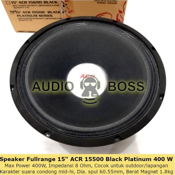 DISKON Speaker ACR 15 inch 15500 Black Platinum Series /Speaker ACR 15" 15500 KUALITAS TERJAMIN