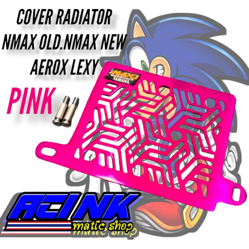 Cover radiator maxi nmax aerox lexi motif zig zag almunium bonus baut boshing