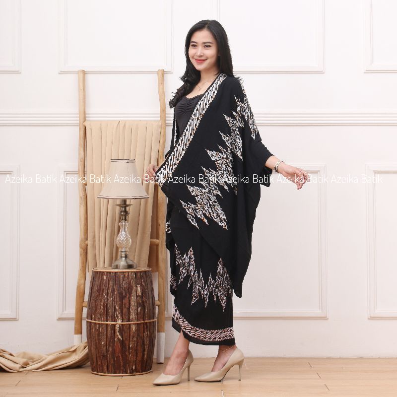 Cardigan Batik Wanita Modern Set Kebaya Modern One Set Rok Lilit Baju Kondangan Wanita Kebaya Modern Couple Outer Batik Kimono Outfit Kondangan