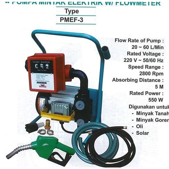 Pompa Minyak Elektrik With Flowmeter Pmef -3