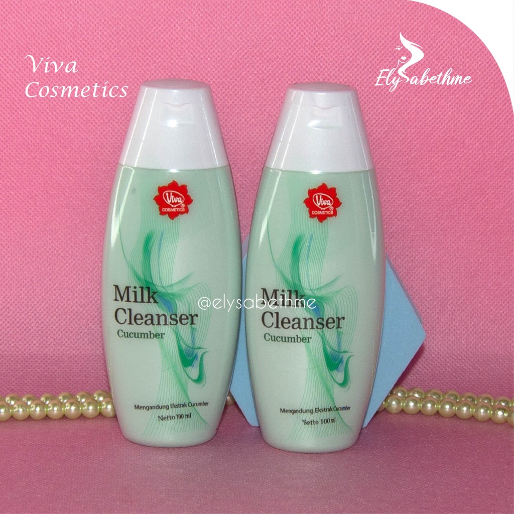 ✿ELYSABETHME✿ (🆅🅸🆅🅰) Viva milk cleanser susu pembersih sabun cuci muka angkat makeup dan bedak