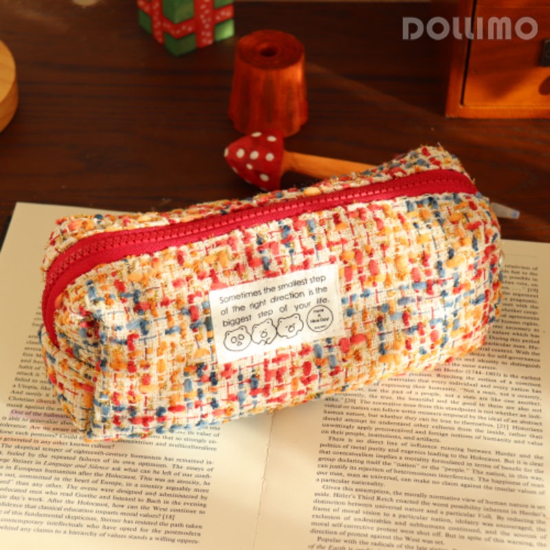 ℡✉✎Sera Sera baru tas pensil tenunan tangan wewangian gadis lucu hati gadis kapasitas besar gadis niche nilai tinggi