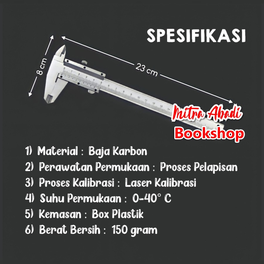 Sigmat / Jangka Sorong Vernier Caliper Micrometer Carbon Steel