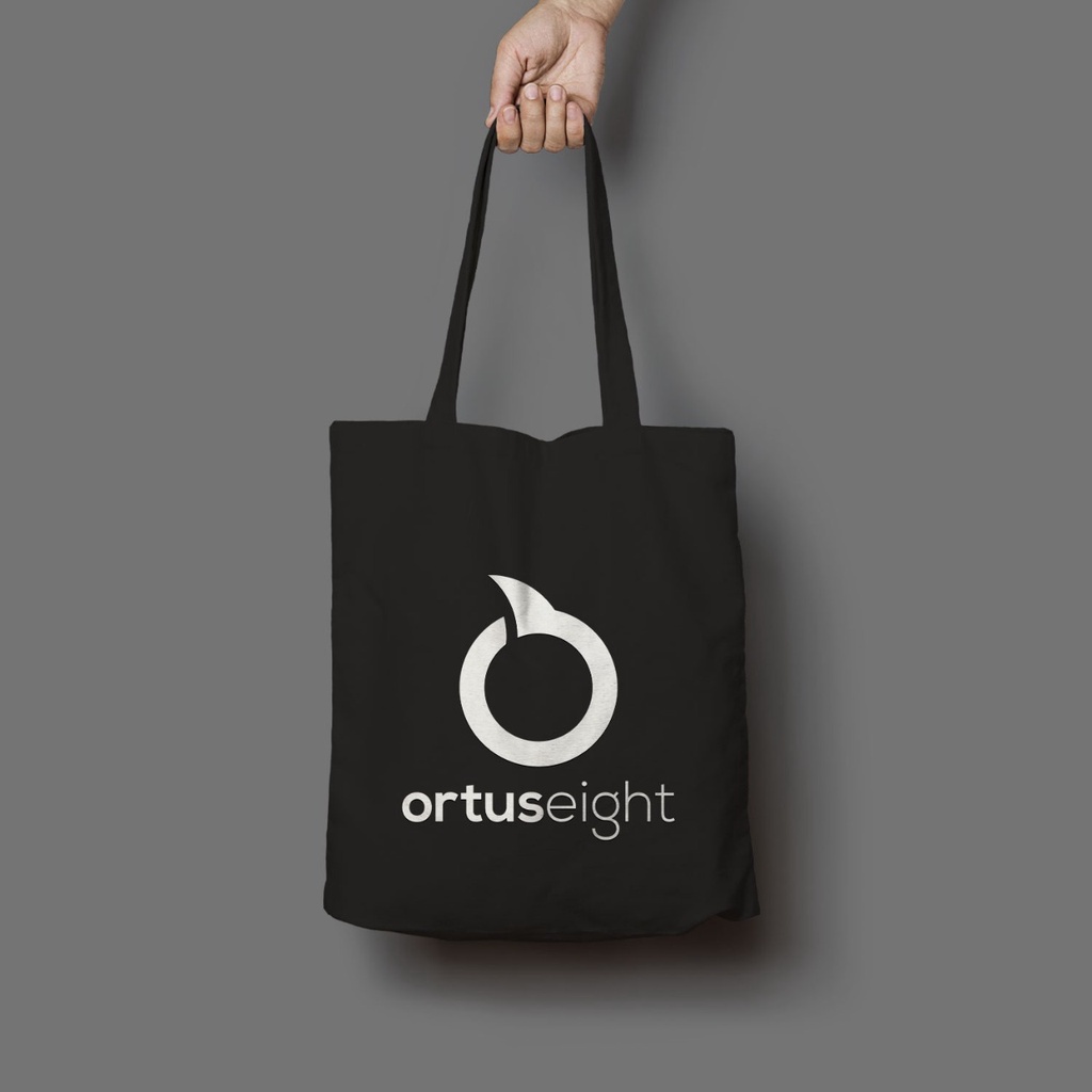 TOTEBAG kanvas Hitam Pria Wanita TERLENGKAP TERBARU - Tas Totebag Murah Bisa Untuk Sekolah Motif Ortus Eight