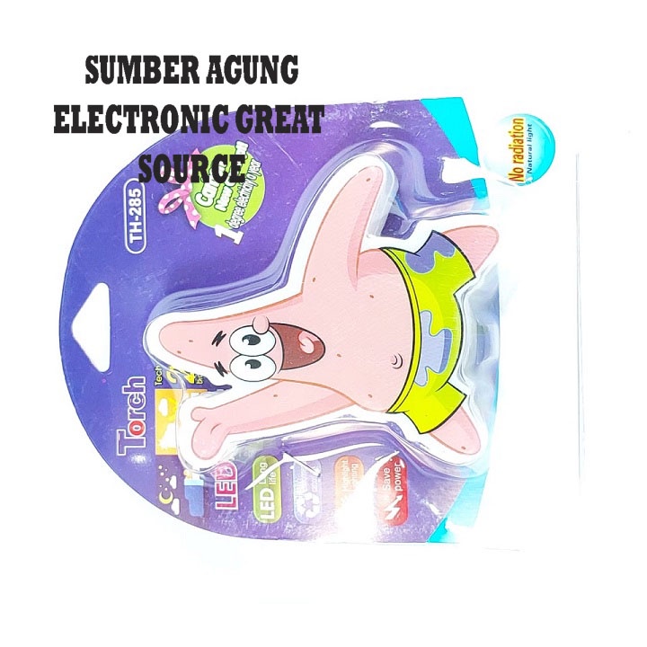 Torch Lampu Tidur LED Patrick Star TH285 Night Lamp Carbon 1W Setahun