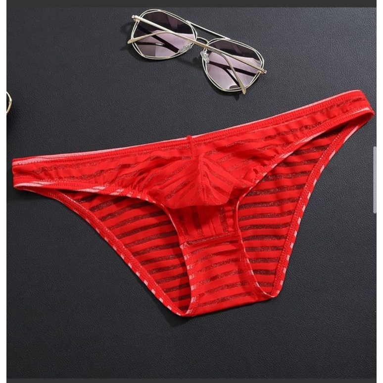 Celana Dalam Pria motif garis transparant pakaian dalam