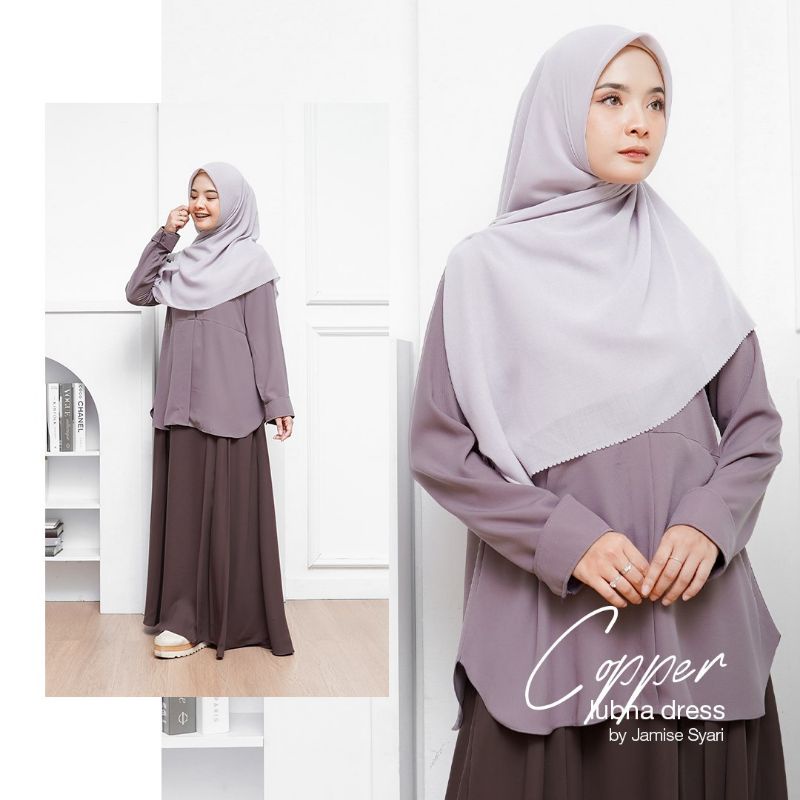 New Lubna Dress Jamise Syari Original | adzkiahome | Gamis Remaja Terbaru