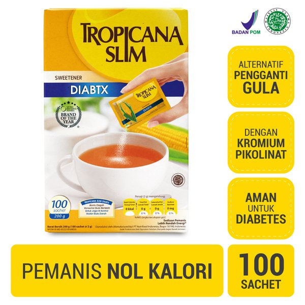

TROPICANA SLIM DIABTX 100 sachet Non kalori