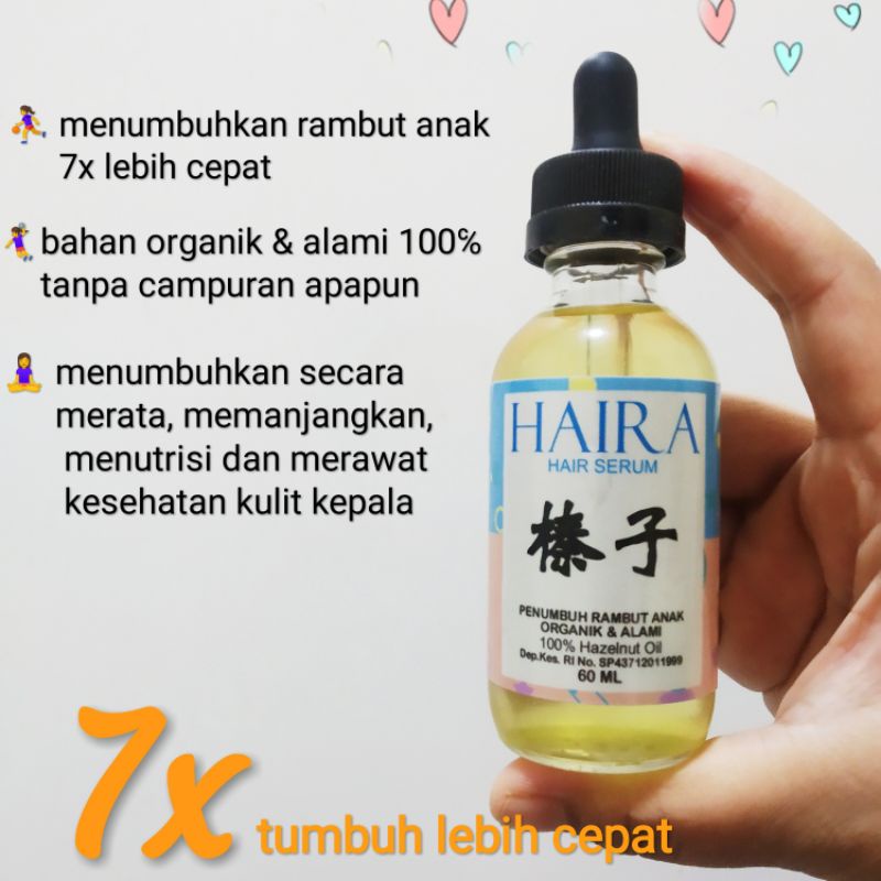 Haira minyak kemiri anak/bayi alami menumbuhkan rambut 7x lebih cepat