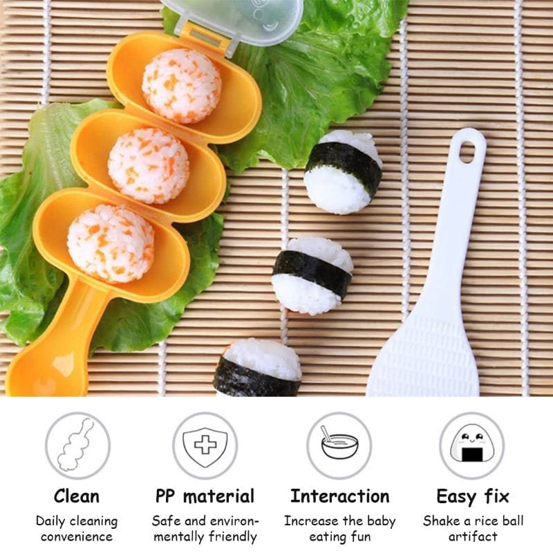 Cetakan Nasi Bento Rice Ball Shaker Daging Bakso Rice Mould Mold Bentuk Bola Bulat Sushi Rice Ball