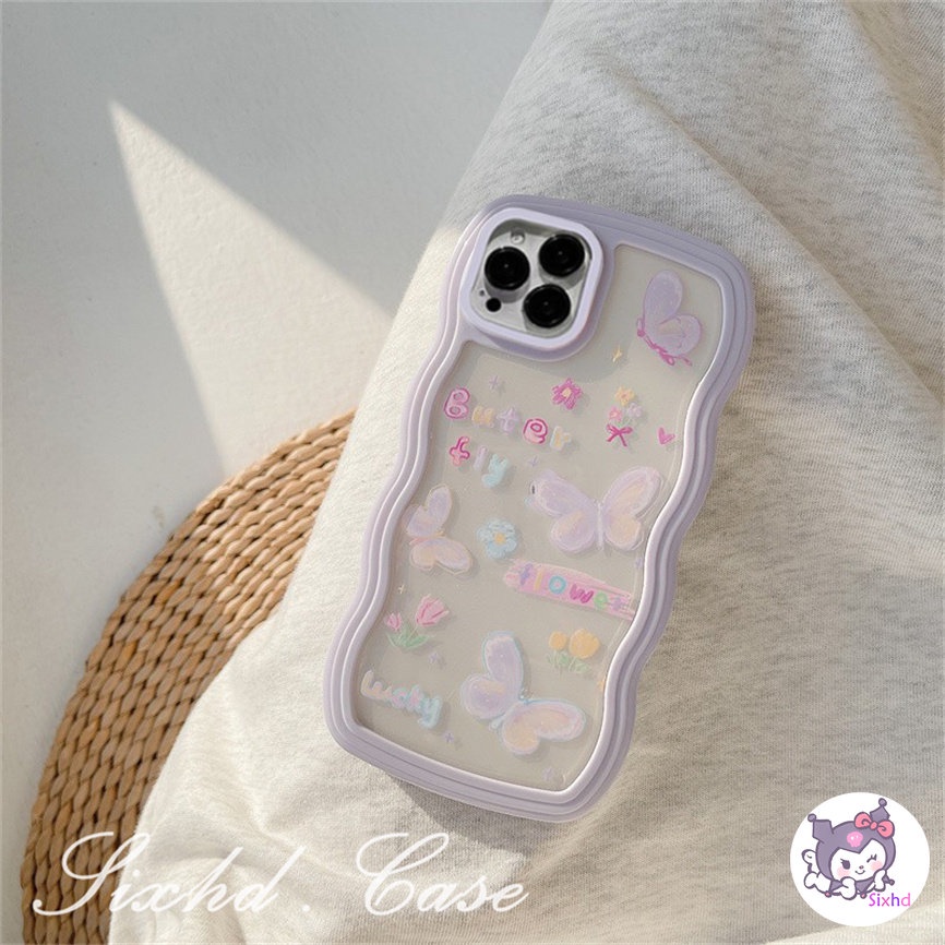 Soft Case Motif Kartun Kupu-Kupu Untuk iPhone 14 13 12 11 Pro Max SE2020 X XR Xs Max 7 8 6 6s Plus Butterfly