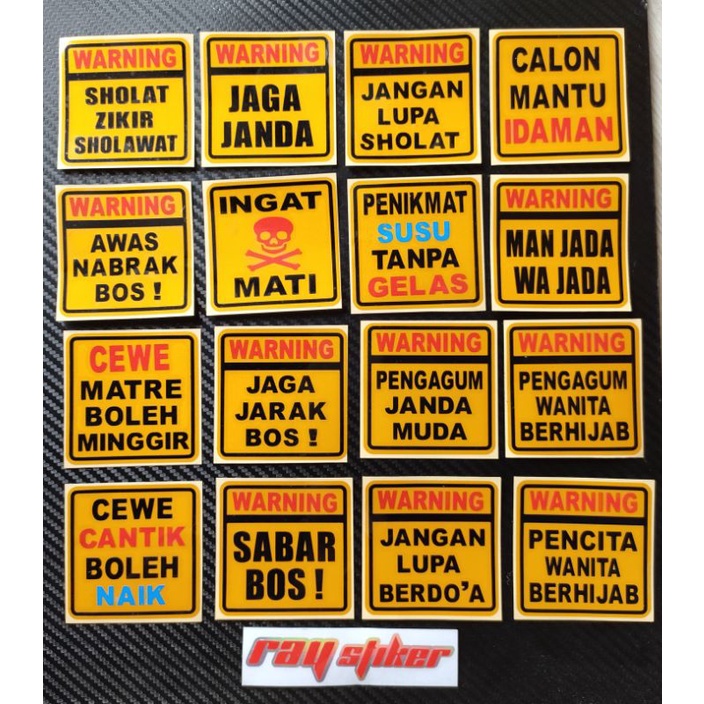 

STIKER CUTTING WARNING KATA KATA