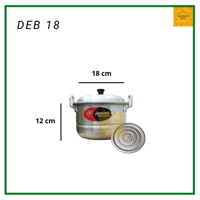 Panci Dandang Kukus Aluminium Eagle / Langseng / Kukusan / Steamer