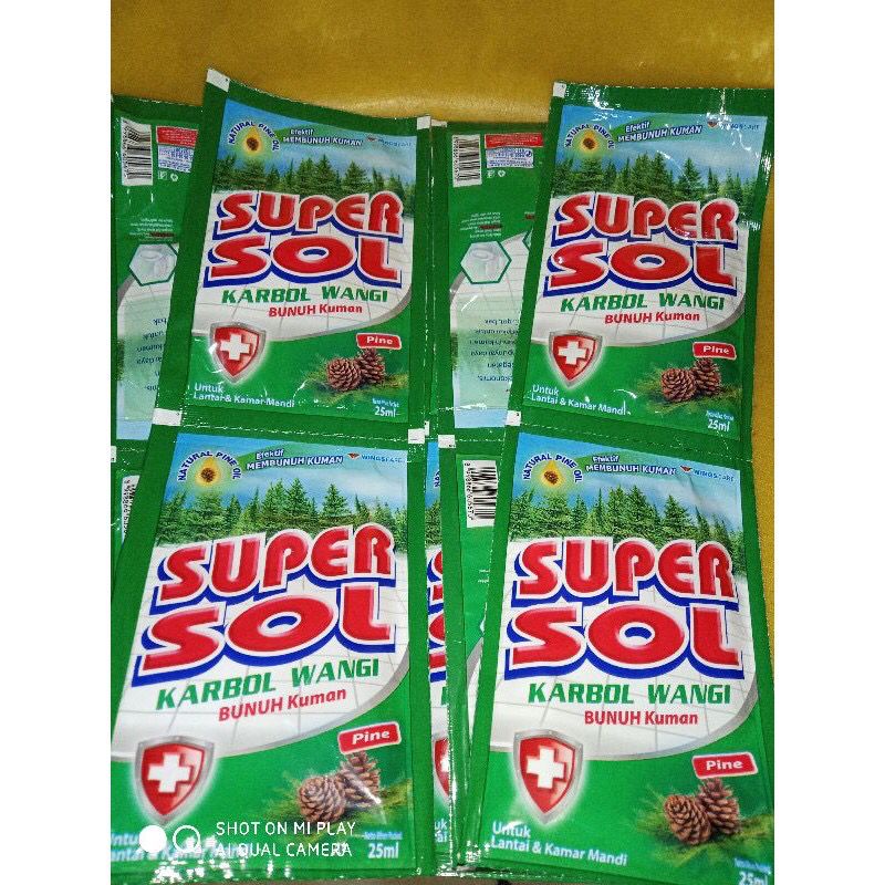 SUPER SOL KARBOL WANGI PINUS 25 ML 1 RENCENG ISI 12 PCS [SWEETSPACE]