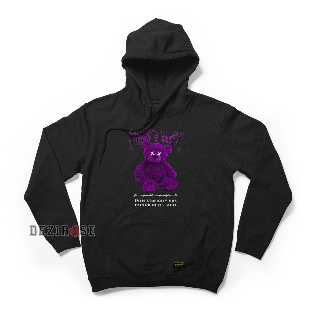 DEZIROSE Jaket Hoodie Bear Fantasy Pria &amp; Wanita Distro Original Fleece Tebal Premium Size M L XL XXL