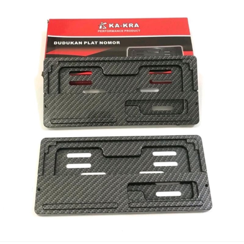Cover Bingkai plat no Carbon set depan/Belakang pnp universal motor Honda Yamaha suzuki Dill