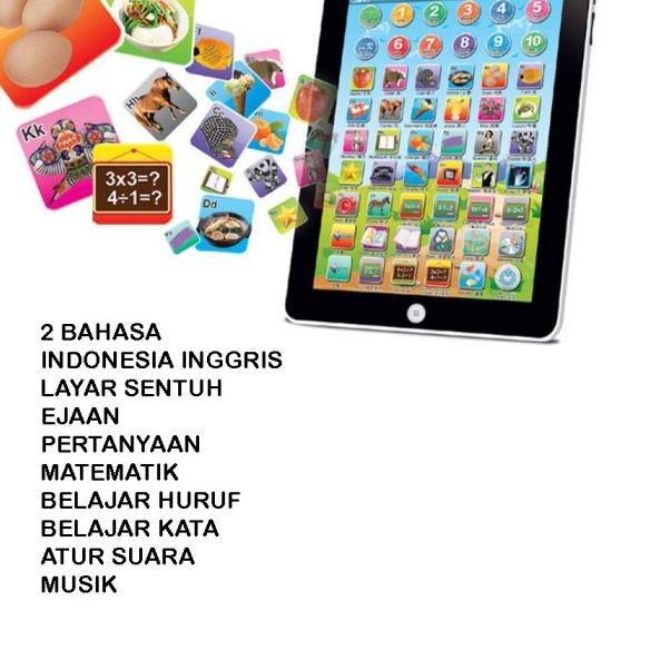 Tomindo Mainan Edukasi Anak Ipad Playpad 2 Bahasa Maenan Edukatif Anak