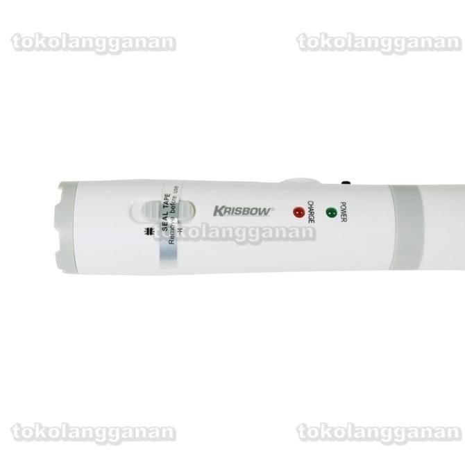 Raket Nyamuk Krisbow Batre Charger+Kabel Putih Abuabu Anti Perangkap