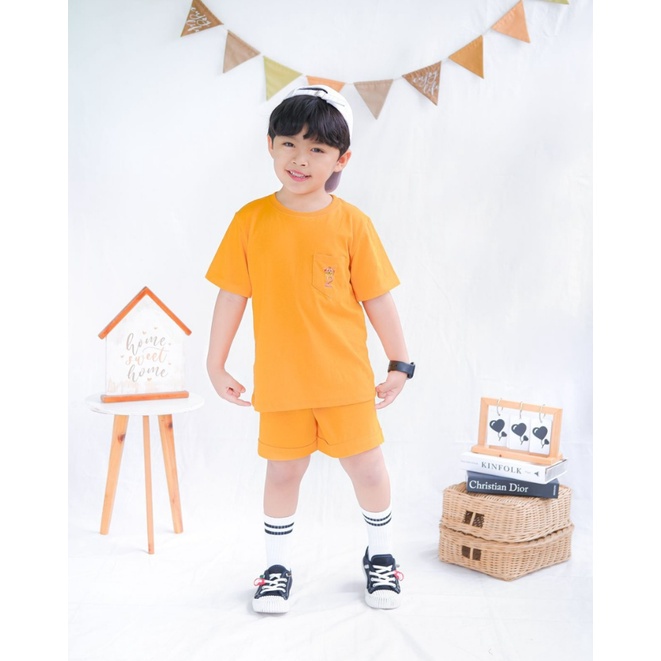 Setelan Anak Baim Smilee Unisex Original Kaos Super Premium