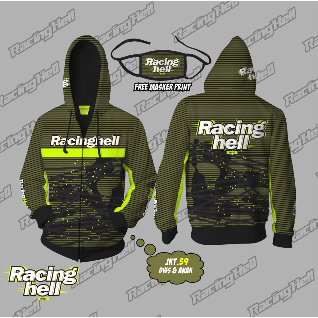 Jacket Anak Racinghell | Jacket Anak Harian Full Prtint Tahan Luntur Premium