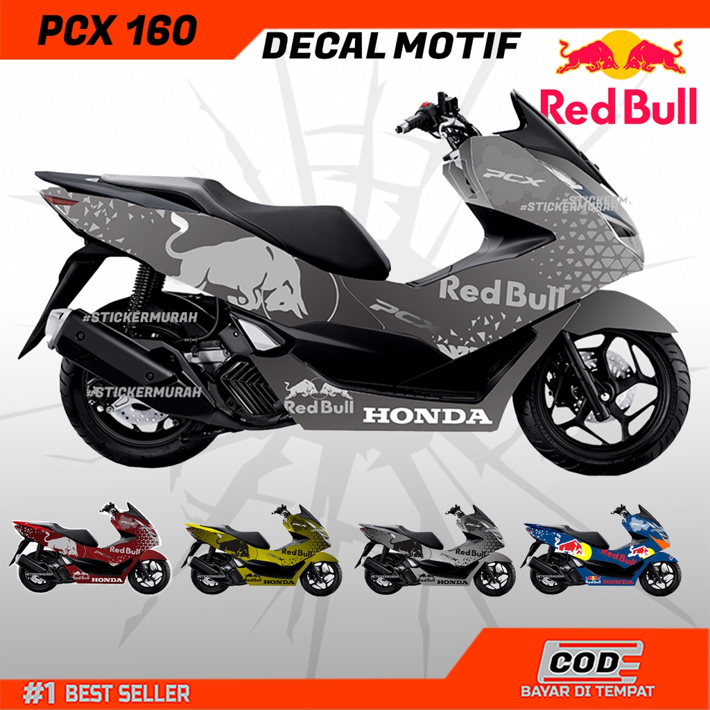 DECAL MOTOR PCX 160 MOTIF REDBUL MURAH DECAL MOTOR PCX 160 MODEL REDBULL