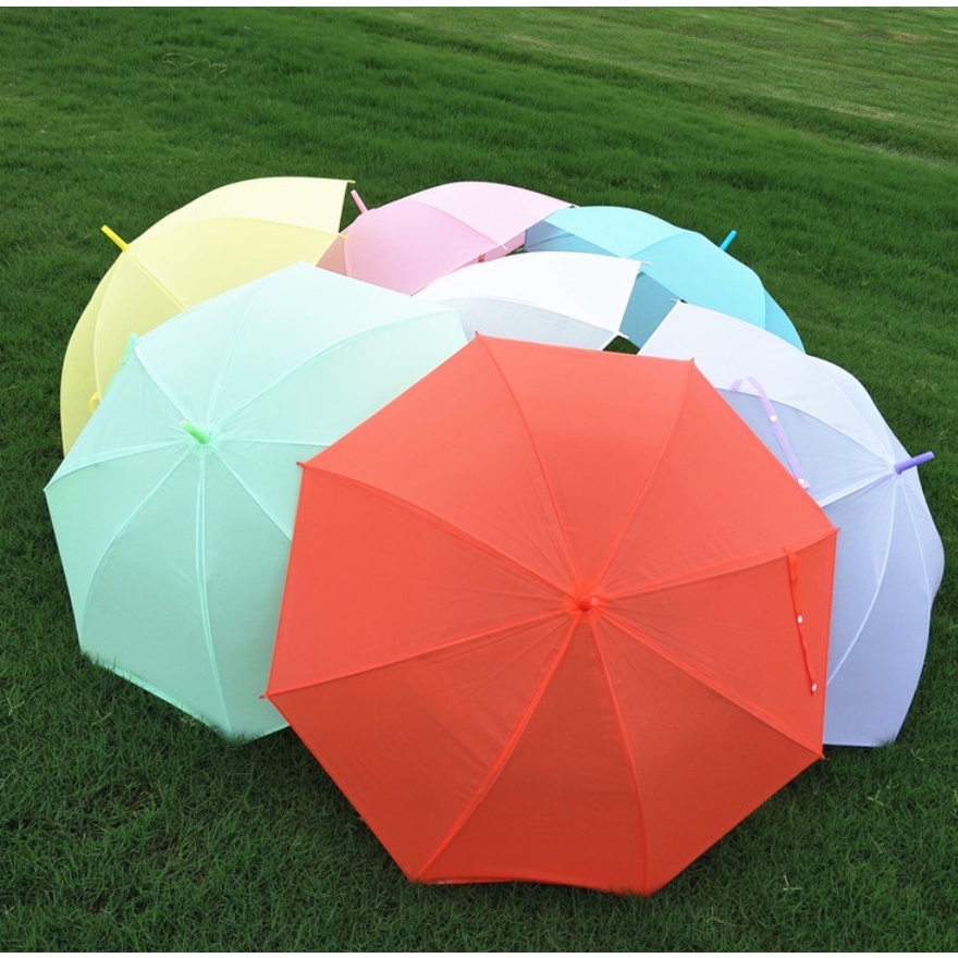 PA Payung Transparan Style Korea Jepang Polos Warna Warni Payung Lipat Bening Cantik Payung Rainbow Umbrella Fashionable Candy Color Import Murah Terlaris PR111