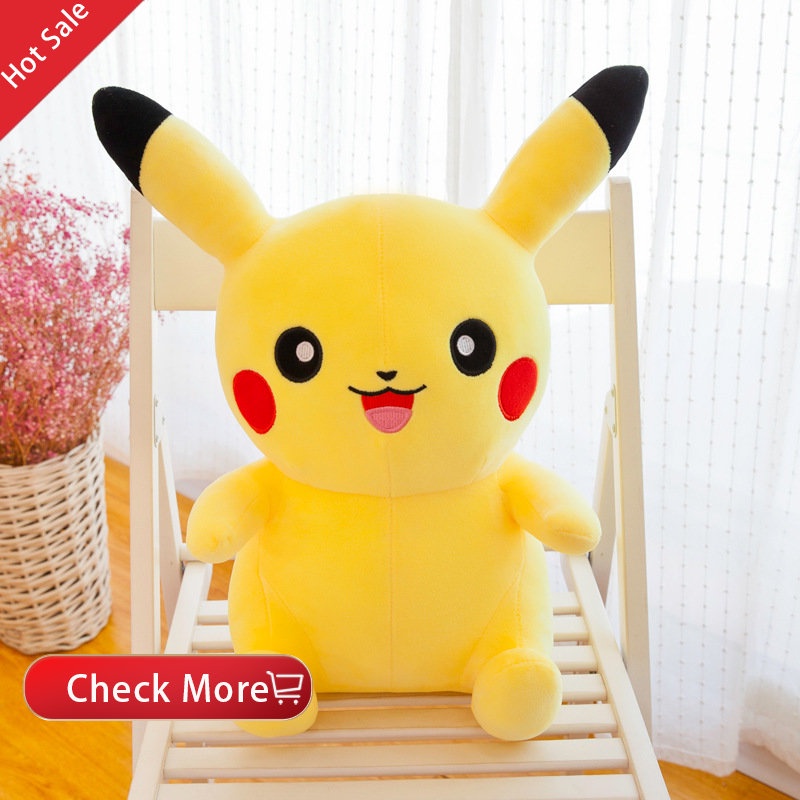 Mainan Boneka Pokemon Pikachu Bahan Plush Untuk Hadiah Natal Anak